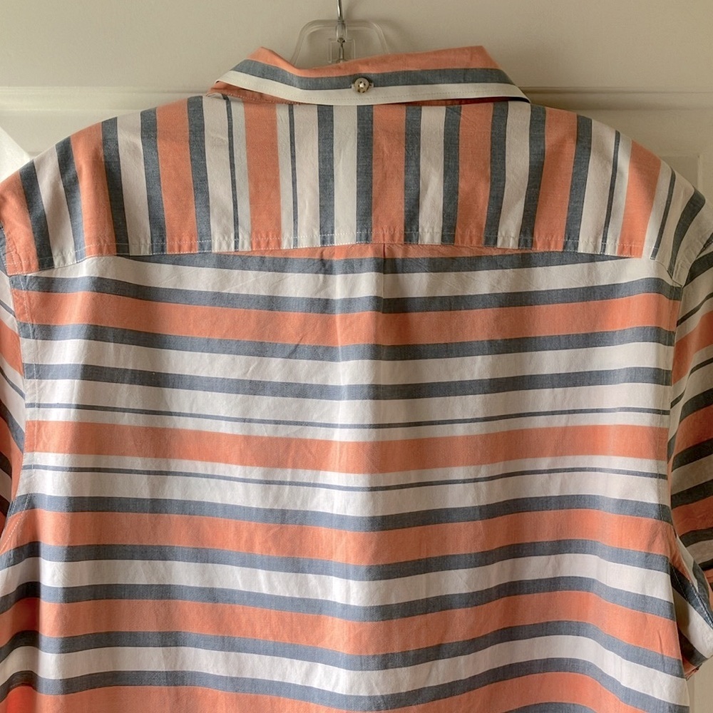 Original Penguin Short Sleeve Shirt Striped Multicolor Size XL - Picture 8 of 14